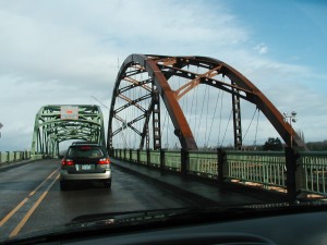 Sauvie Island Bridge-old and new